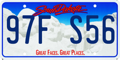 SD license plate 97FS56