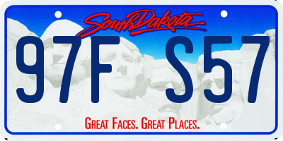SD license plate 97FS57