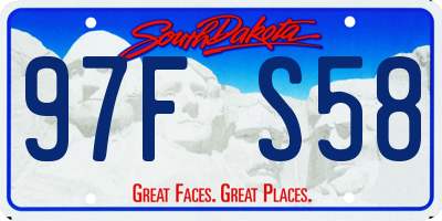 SD license plate 97FS58
