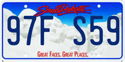 SD license plate 97FS59