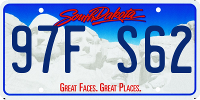 SD license plate 97FS62
