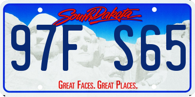 SD license plate 97FS65