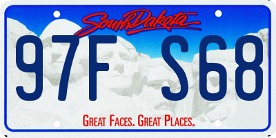 SD license plate 97FS68