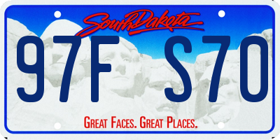 SD license plate 97FS70