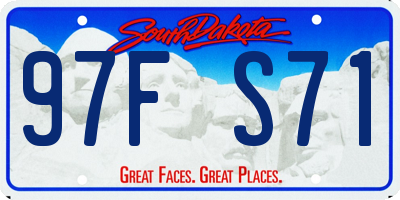 SD license plate 97FS71