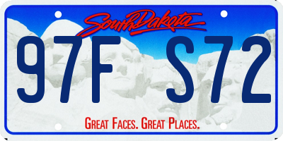 SD license plate 97FS72