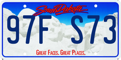 SD license plate 97FS73