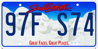 SD license plate 97FS74