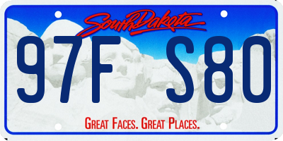 SD license plate 97FS80