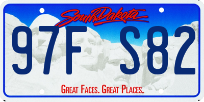 SD license plate 97FS82