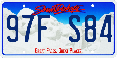 SD license plate 97FS84