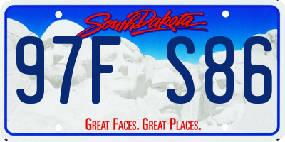 SD license plate 97FS86