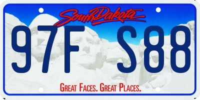 SD license plate 97FS88