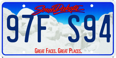 SD license plate 97FS94