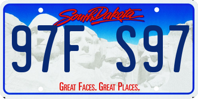 SD license plate 97FS97