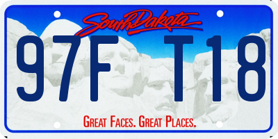 SD license plate 97FT18