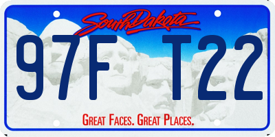 SD license plate 97FT22