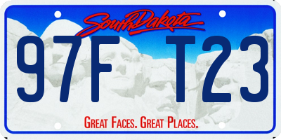 SD license plate 97FT23