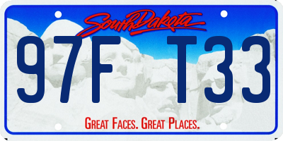 SD license plate 97FT33