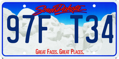 SD license plate 97FT34