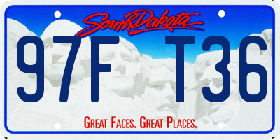 SD license plate 97FT36