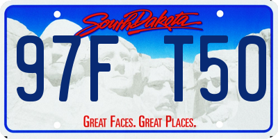 SD license plate 97FT50