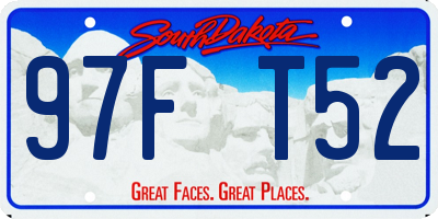 SD license plate 97FT52