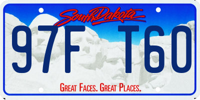 SD license plate 97FT60