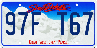 SD license plate 97FT67