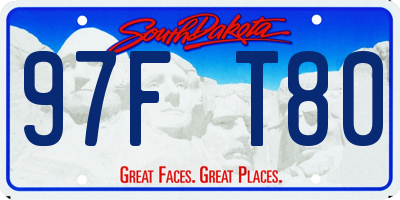 SD license plate 97FT80