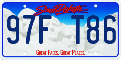 SD license plate 97FT86