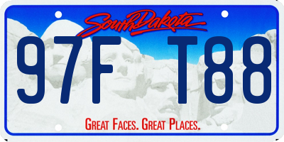 SD license plate 97FT88