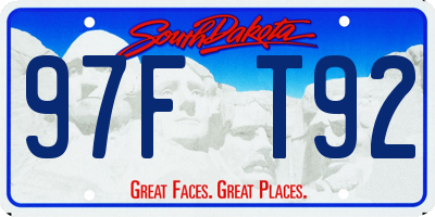 SD license plate 97FT92