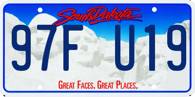 SD license plate 97FU19