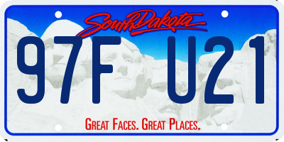 SD license plate 97FU21