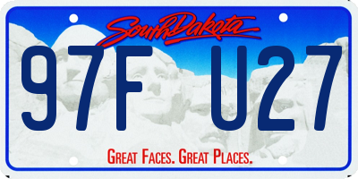 SD license plate 97FU27