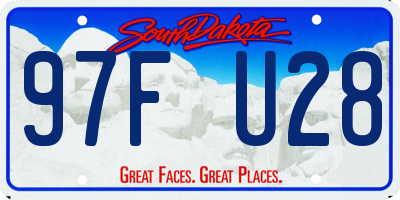 SD license plate 97FU28