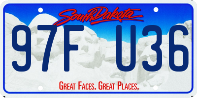 SD license plate 97FU36