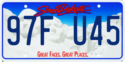 SD license plate 97FU45