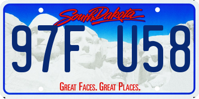 SD license plate 97FU58