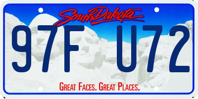 SD license plate 97FU72