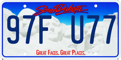 SD license plate 97FU77