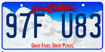 SD license plate 97FU83