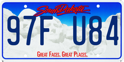SD license plate 97FU84