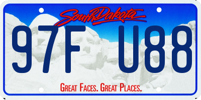 SD license plate 97FU88