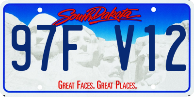 SD license plate 97FV12