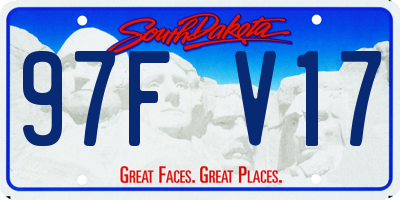 SD license plate 97FV17