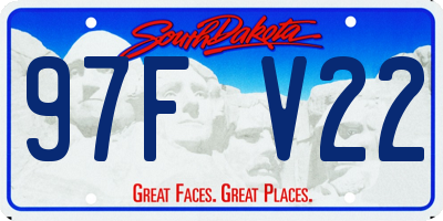 SD license plate 97FV22