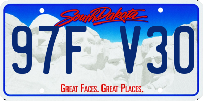 SD license plate 97FV30