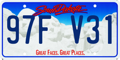 SD license plate 97FV31